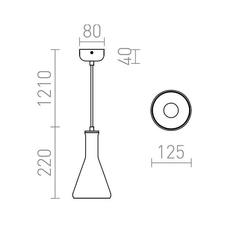 RED - Design Rendl - R12663 - Lustr na lanku PULIRE 1xE14/28W/230V
