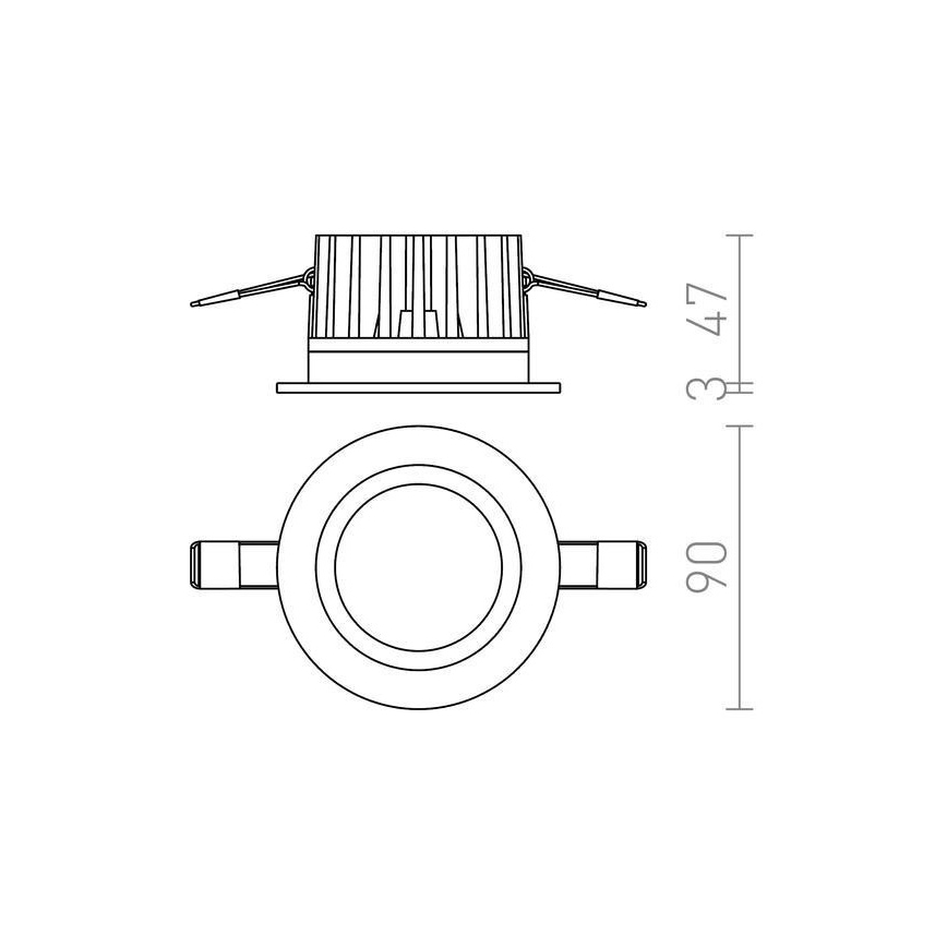 RED - Design Rendl - R12716 - LED Koupelnové podhledové svítidlo TOLEDO 8W/230V IP44