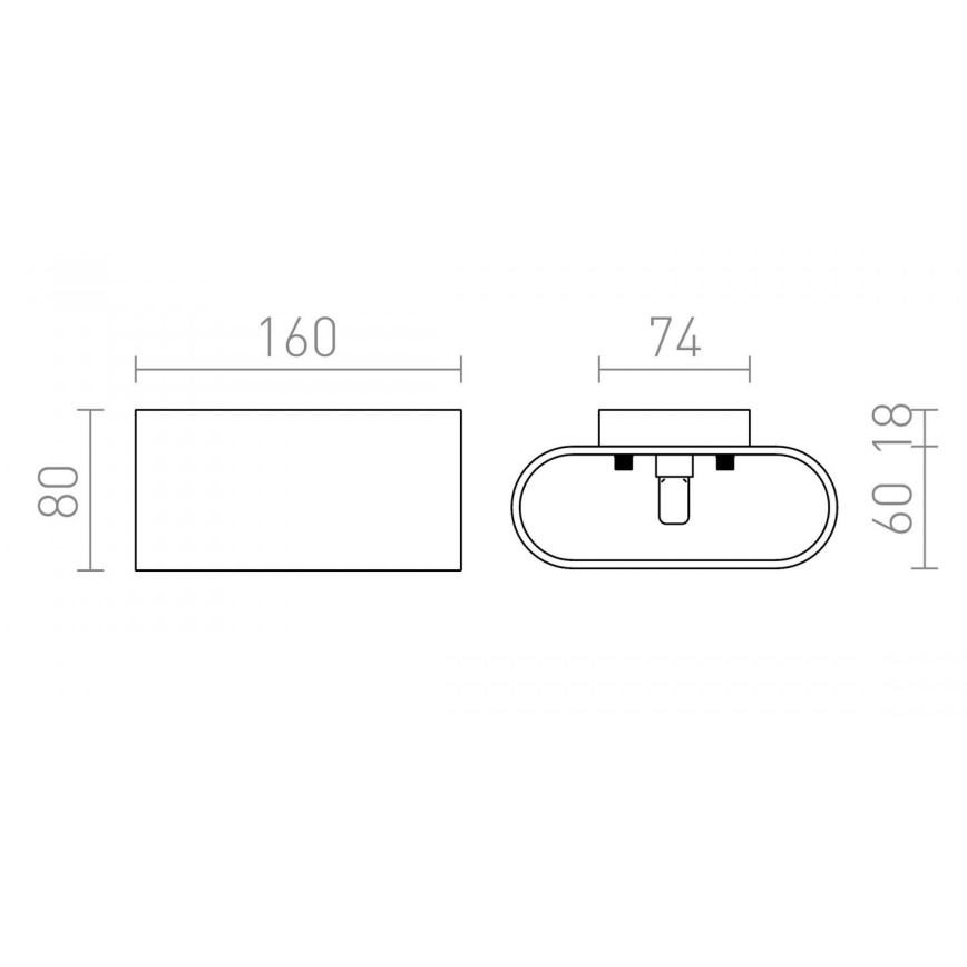 RED - Design Rendl - R12743 - Nástěnné svítidlo MARIO 1xG9/33W/230V
