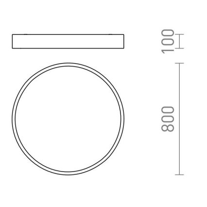 RED - Design Rendl - R13334 - LED Stropní svítidlo MEZZO LED/100W/230V bílá