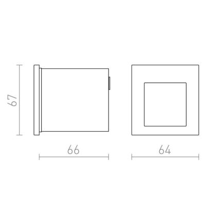 RED - Design Rendl - R12013 - LED Venkovní vestavné svítidlo TESS LED/3W/230V IP54 bílá