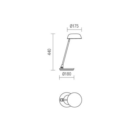 Redo 01-1040 - LED Stmívatelná dotyková stolní lampa MILE LED/8,5W/230V bílá