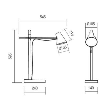 Redo 01-1119 - LED Stmívatelná dotyková stolní lampa LED/5W/230V USB