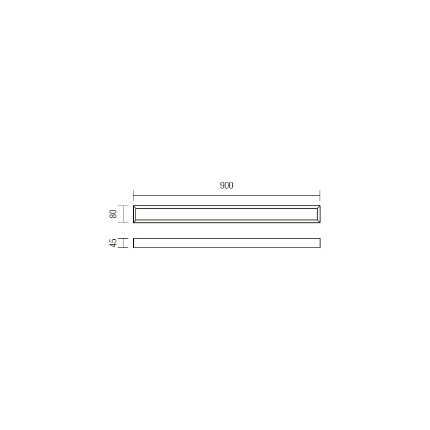 Redo 01-1131 - LED Koupelnové osvětlení zrcadla HORIZON LED/24W/230V 90 cm IP44 lesklý chrom