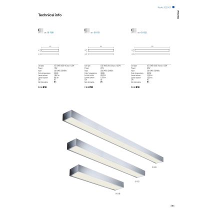 Redo 01-1132 - LED Koupelnové osvětlení zrcadla HORIZON LED/30W/230V 120 cm IP44