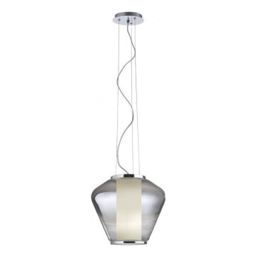 Redo 01-1140 - Lustr na lanku FUSION 1xE27/42W/230V pr. 38 cm šedá