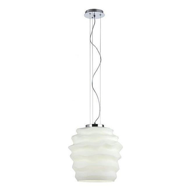 Redo 01-1141 - Lustr na lanku MAGMA 1xE27/42W/230V pr. 38 cm lesklý chrom/bílá
