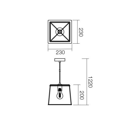 Redo 01-1262 - Lustr na lanku SKETCH 1xE27/42W/230V