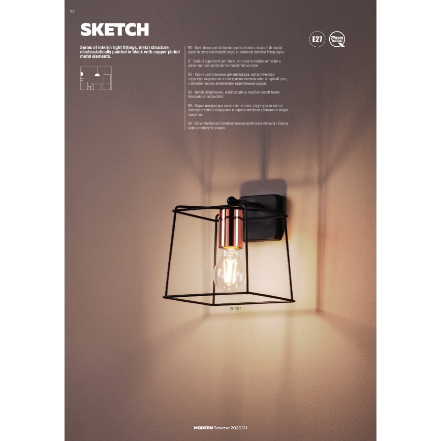 Redo 01-1265 - Lustr na lanku SKETCH 3xE27/42W/230V pavouk