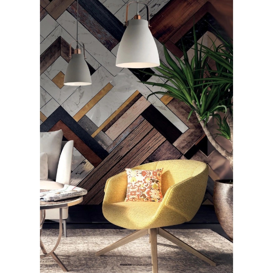 Redo 01-1273 - Lustr na lanku ARNE 1xE27/42W/230V šedá