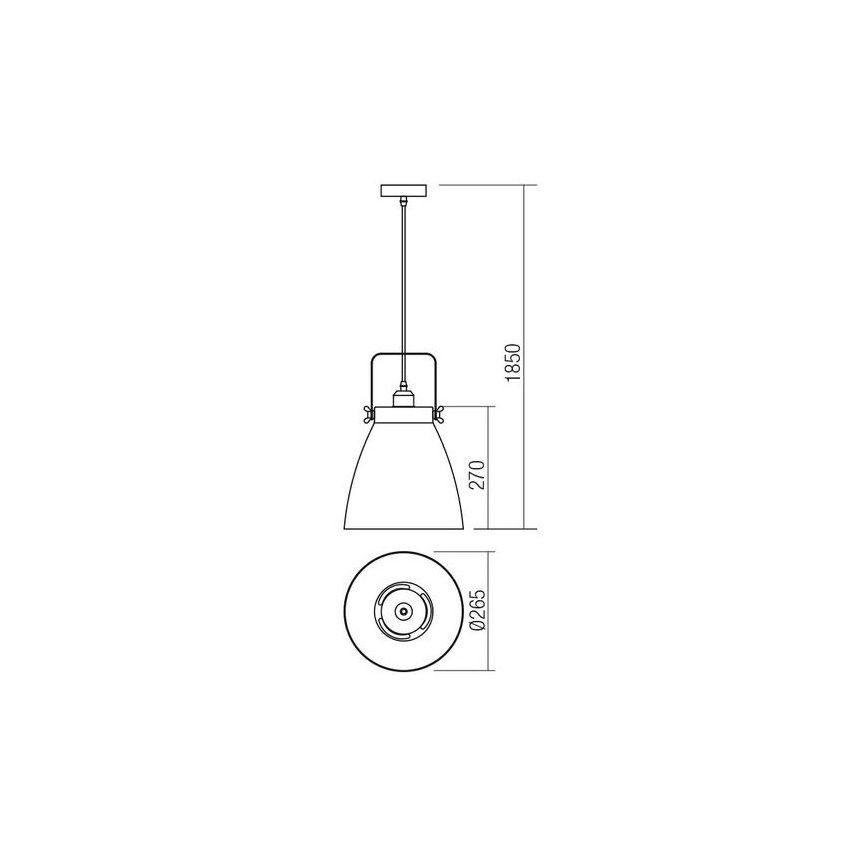 Redo 01-1275 - Lustr na lanku ARNE 1xE27/42W/230V šedá