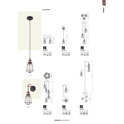 Redo 01-1301 - Lustr na lanku THARU 1xE27/42W/230V