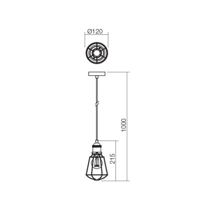 Redo 01-1301 - Lustr na lanku THARU 1xE27/42W/230V