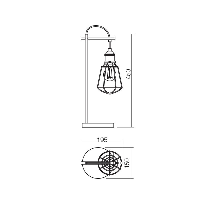 Redo 01-1304 - Stolní lampa THARU 1xE27/42W/230V