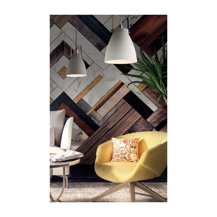 Redo 01-1311 - Lustr na lanku ARNE 1xE27/42W/230V bílá