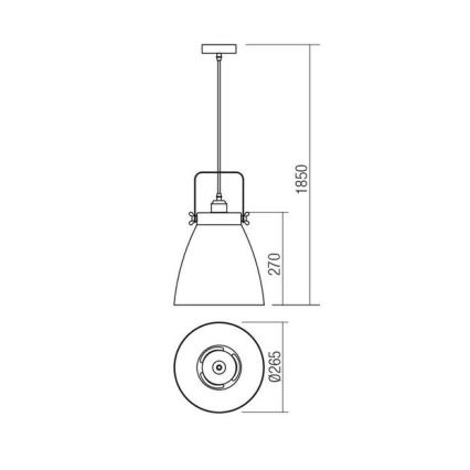 Redo 01-1311 - Lustr na lanku ARNE 1xE27/42W/230V bílá