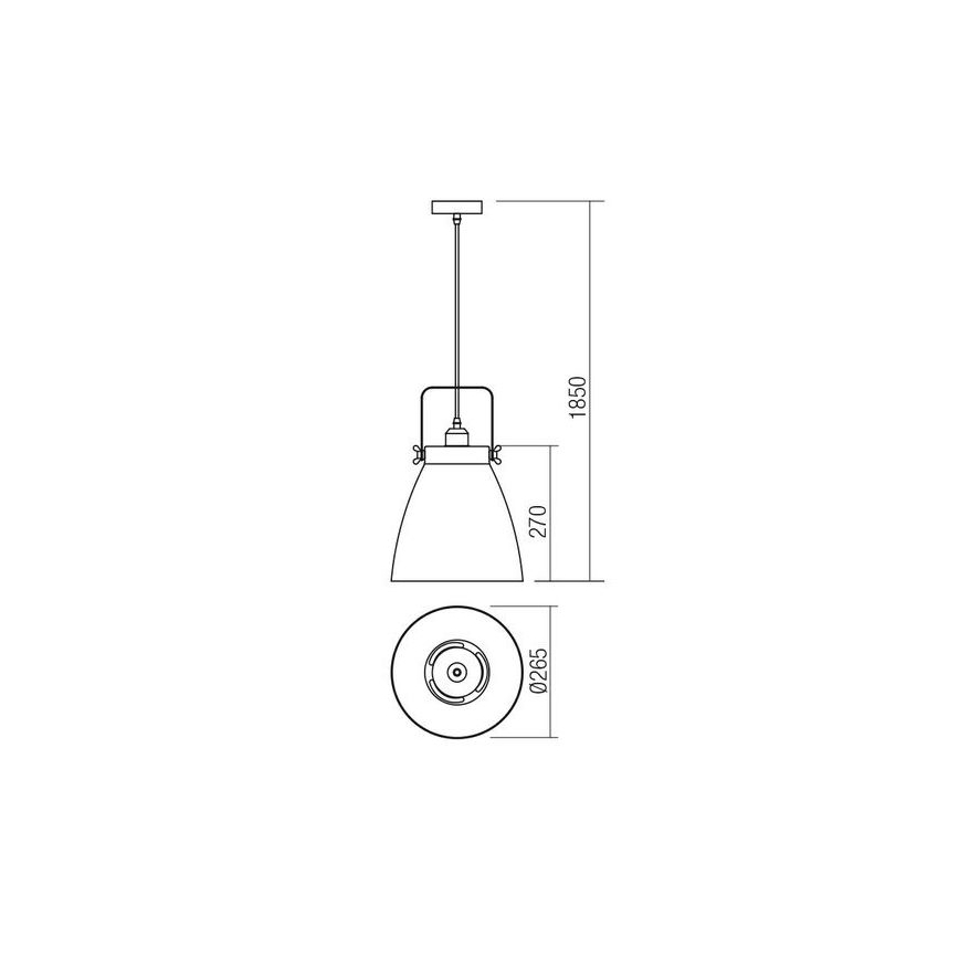 Redo 01-1311 - Lustr na lanku ARNE 1xE27/42W/230V bílá