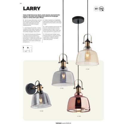 Redo 01-1380 - Nástěnné svítidlo LARRY 1xE27/42W/230V