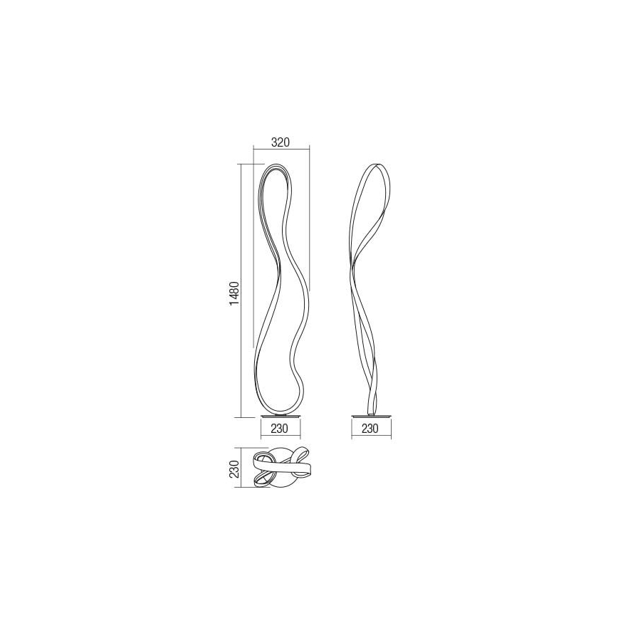 Redo 01-1417 - LED Stmívatelná stojací lampa NUBO 1xLED/35W/230V bílá