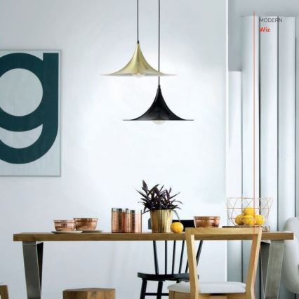 Redo 01-1456 - Lustr na lanku WIZ 1xE27/42W/230V mosaz