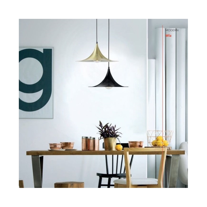 Redo 01-1456 - Lustr na lanku WIZ 1xE27/42W/230V mosaz