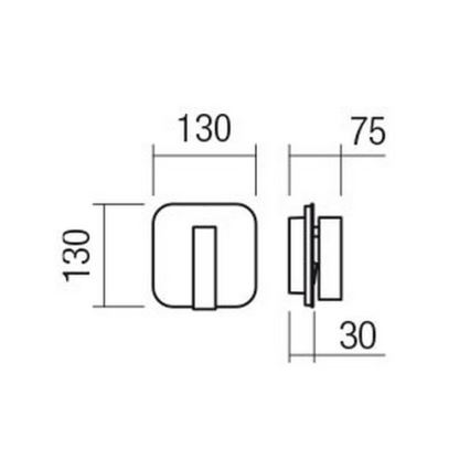 Redo 01-1492 - LED Nástěnné svítidlo QUDA LED/6W/230V + LED/3W CRI 90 černá