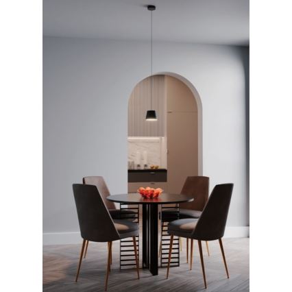 Redo 01-1496 - LED Lustr na lanku LOLLI LED/6W/230V pr. 14 cm černá