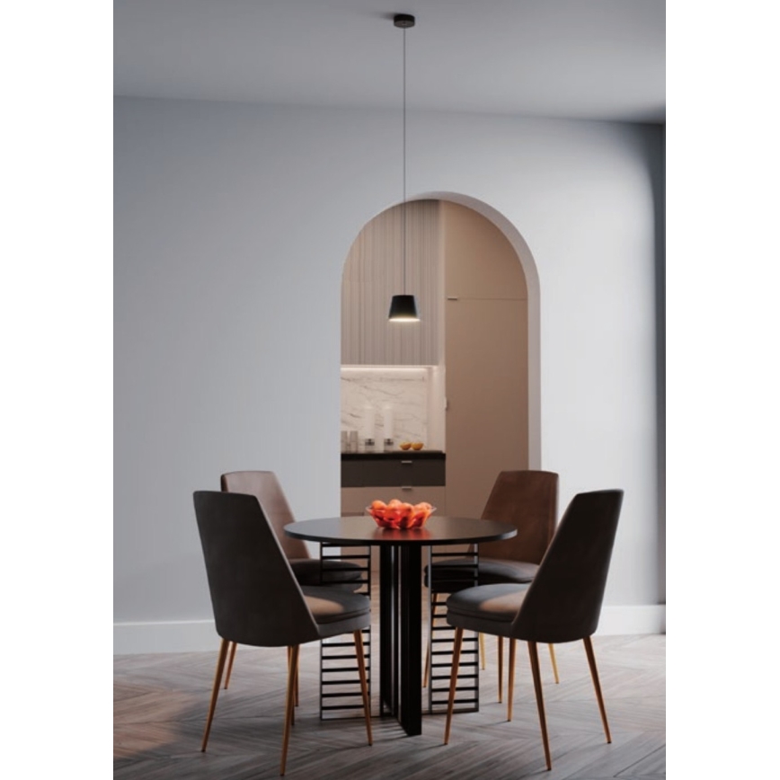 Redo 01-1496 - LED Lustr na lanku LOLLI LED/6W/230V pr. 14 cm černá