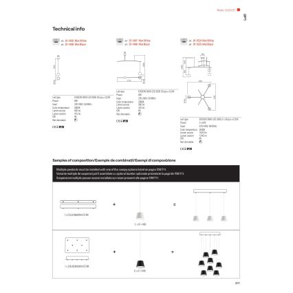 Redo 01-1496 - LED Lustr na lanku LOLLI LED/6W/230V pr. 14 cm černá