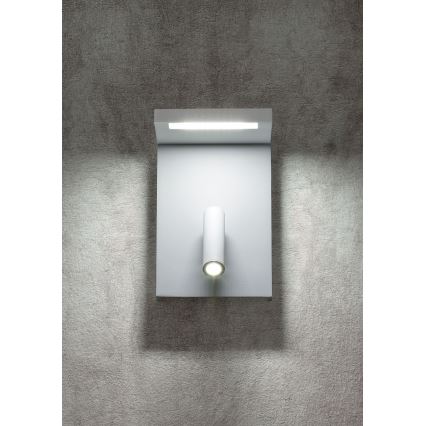 Redo 01-1499 - LED Nástěnné bodové svítidlo AGOS LED/6W/230V + LED/3,2W USB bílá
