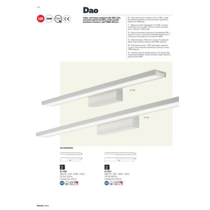 Redo 01-1526 - LED Koupelnové osvětlení zrcadla DAO 1xLED/24W/230V IP44