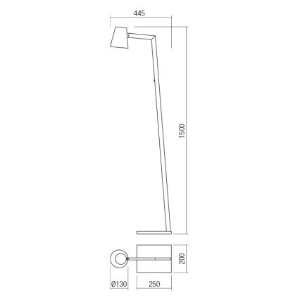 Redo 01-1556 - Stojací lampa MINGO 1xE27/42W/230V bílá