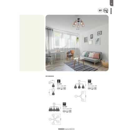 Redo 01-1575 - Nástěnné svítidlo EDISON 1xE27/42W/230V