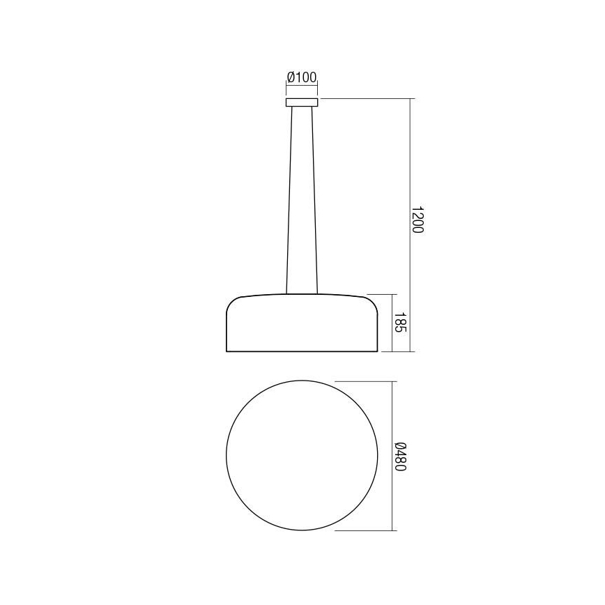 Redo 01-1588 - Lustr na lanku EQUIPO 5xE27/15W/230V