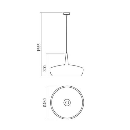 Redo 01-1614 - Lustr na lanku AGADIR 1xE27/42W/230V