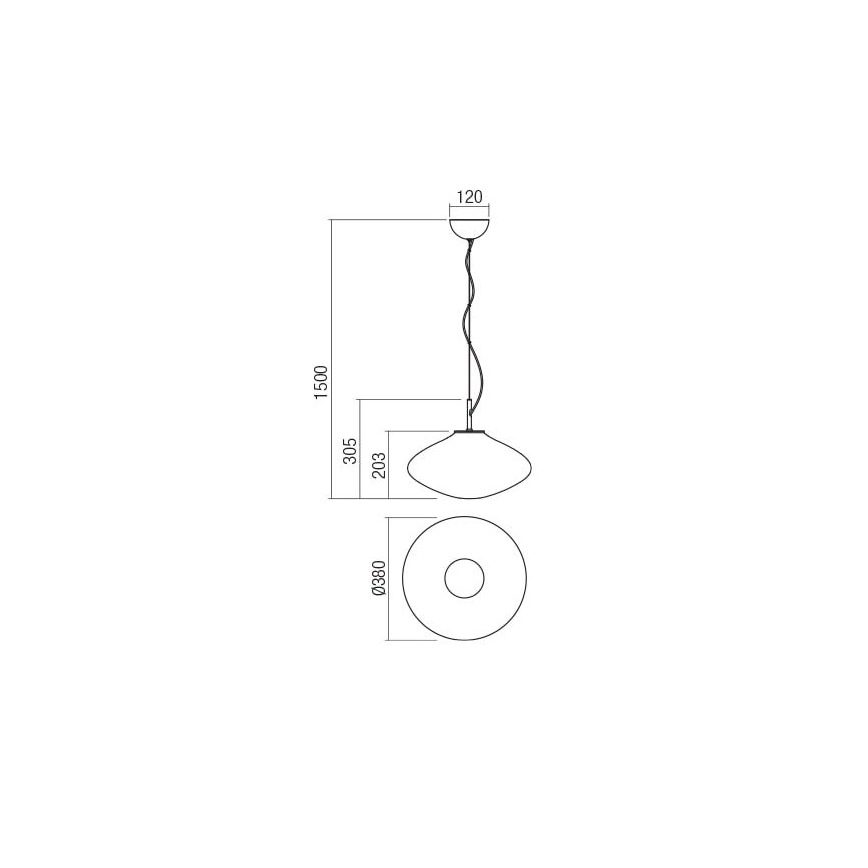 Redo 01-1619 - Lustr na lanku ABSOLUTE 1xE27/42W/230V šedá