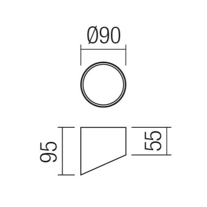 Redo 01-1626 - LED Bodové svítidlo UTO LED/6W/230V pr. 9 cm černá