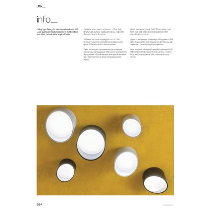 Redo 01-1627 - LED Bodové svítidlo UTO LED/12W/230V pr. 12 cm bílá