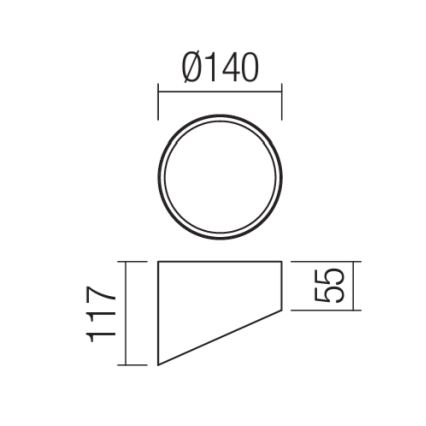Redo 01-1630 - LED Bodové svítidlo UTO LED/18W/230V pr. 14 cm černá