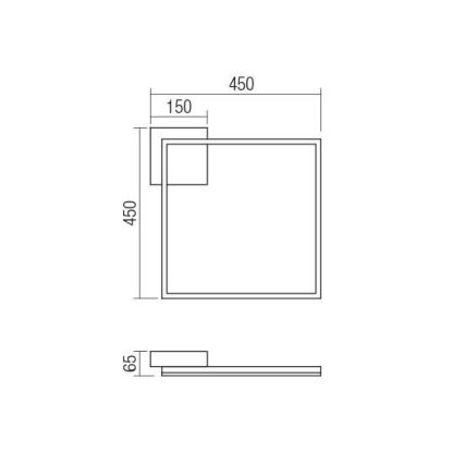 Redo 01-1638 - LED Stmívatelné stropní svítidlo KLEE LED/30W/230V 45x45 cm bílá