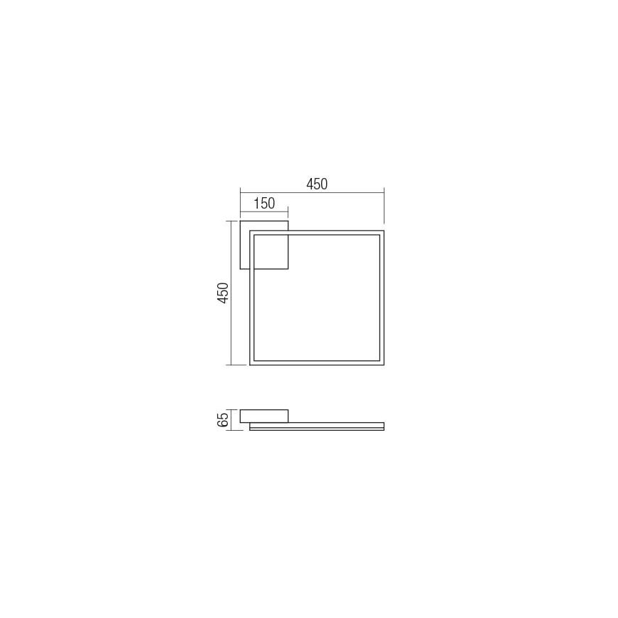 Redo 01-1638 - LED Stmívatelné stropní svítidlo KLEE LED/30W/230V 45x45 cm bílá
