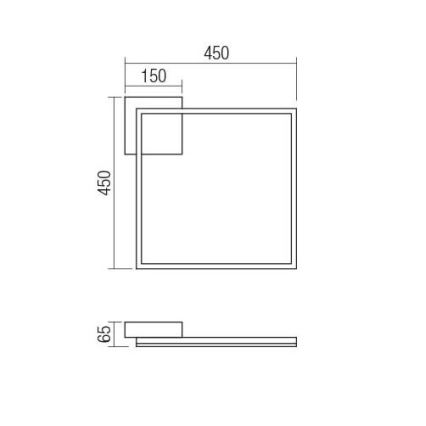 Redo 01-1639 - LED Stmívatelné stropní svítidlo KLEE LED/30W/230V 45x45 cm zlatá