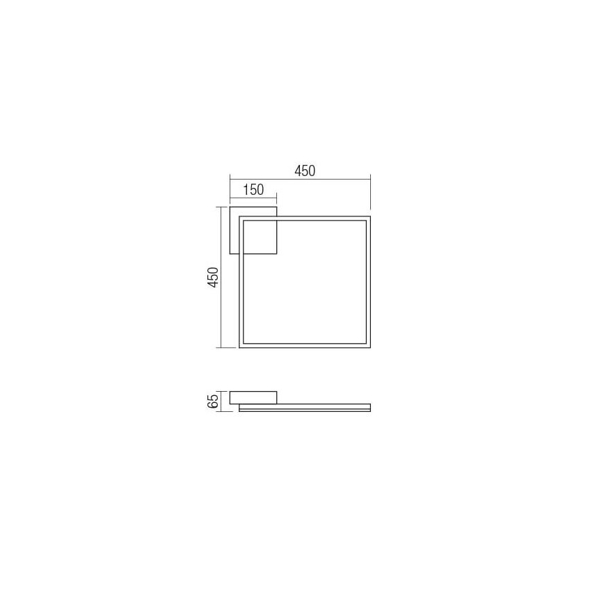 Redo 01-1639 - LED Stmívatelné stropní svítidlo KLEE LED/30W/230V 45x45 cm zlatá