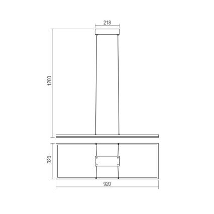 Redo 01-1644 - LED Lustr na lanku KLEE 1xLED/48W/230V