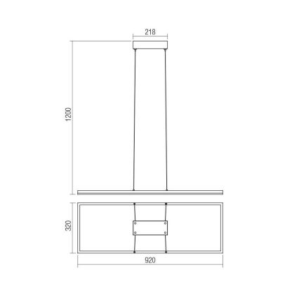 Redo 01-1645 - LED Lustr na lanku KLEE 1xLED/48W/230V