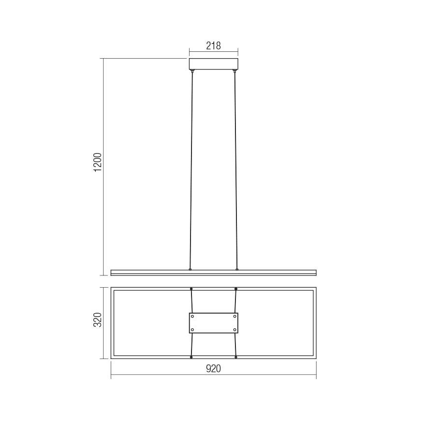 Redo 01-1645 - LED Lustr na lanku KLEE 1xLED/48W/230V