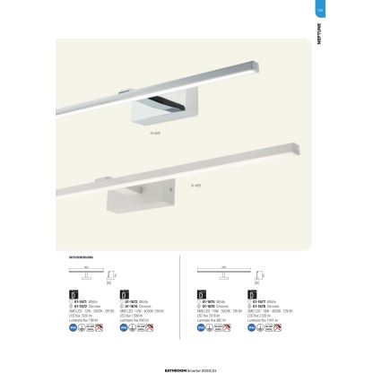 Redo 01-1672 - LED Koupelnové osvětlení zrcadla NEPTUNE LED/12W/230V IP44