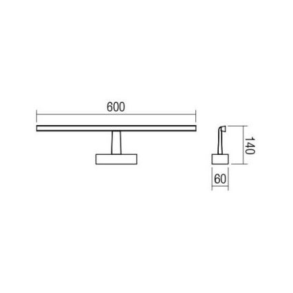 Redo 01-1674 - LED Koupelnové osvětlení zrcadla NEPTUNE LED/12W/230V IP44