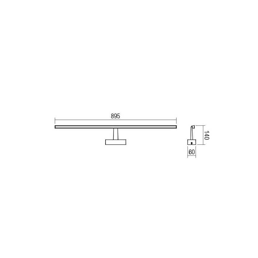 Redo 01-1677 - LED Koupelnové osvětlení zrcadla NEPTUNE 1xLED/18W/230V IP44