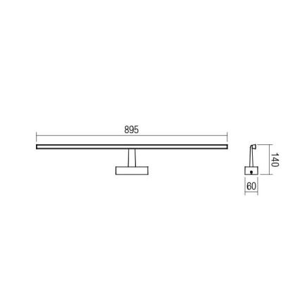 Redo 01-1678 - LED Koupelnové osvětlení zrcadla NEPTUNE 1xLED/18W/230V IP44